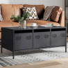 Stolik kawowy, antracyt, 101,5x50x43,5 cm, stal