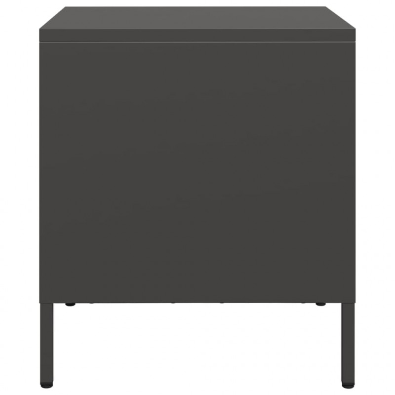 Szafki nocne, 2 szt., czarne, 35x39x43,5 cm, stal