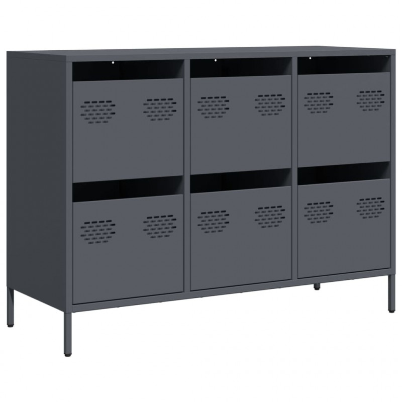 Szafka, antracytowa, 101,5x39x73,5 cm, stal walcowana na zimno