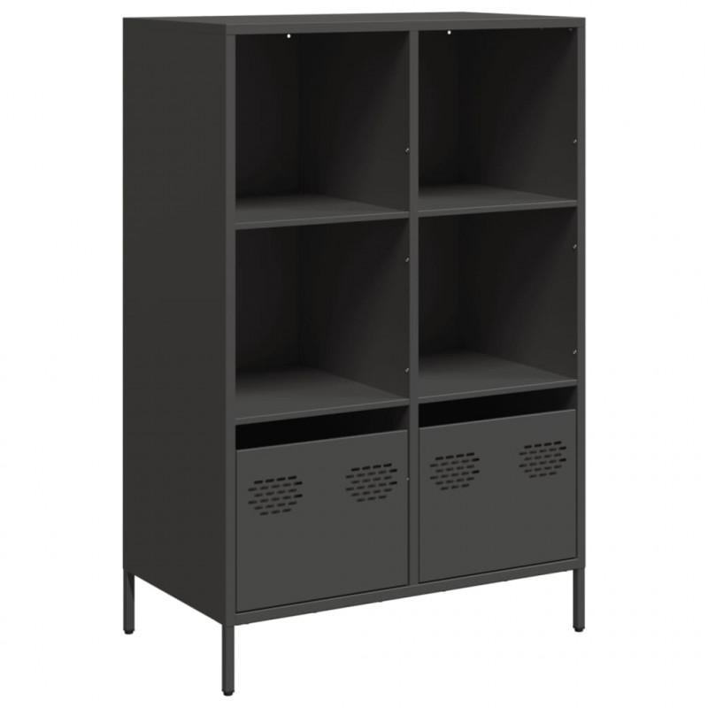 Szafka, czarna, 68x39x103,5 cm, stal