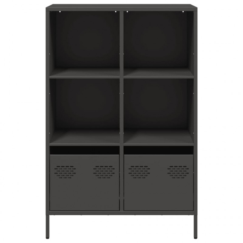 Szafka, czarna, 68x39x103,5 cm, stal