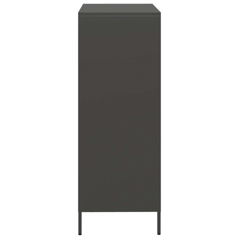 Szafka, czarna, 68x39x103,5 cm, stal