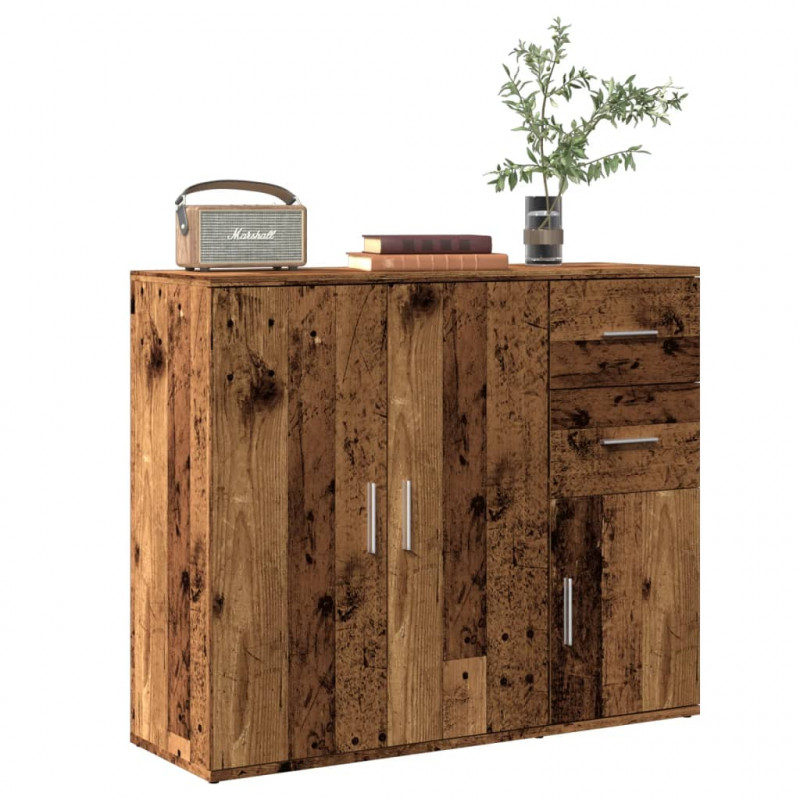 Szafka, stare drewno, 91x29,5x75 cm, materiał drewnopochodny