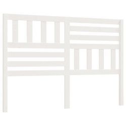 Wezgłowie łóżka, białe, 141x4x100 cm, lite drewno sosnowe