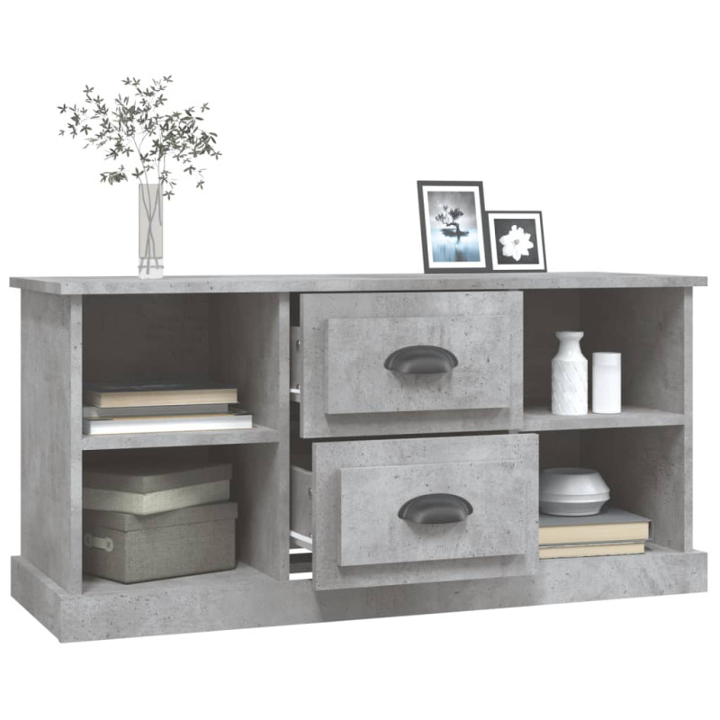 Szafka pod TV, szarość betonu, 99,5x35,5x48 cm