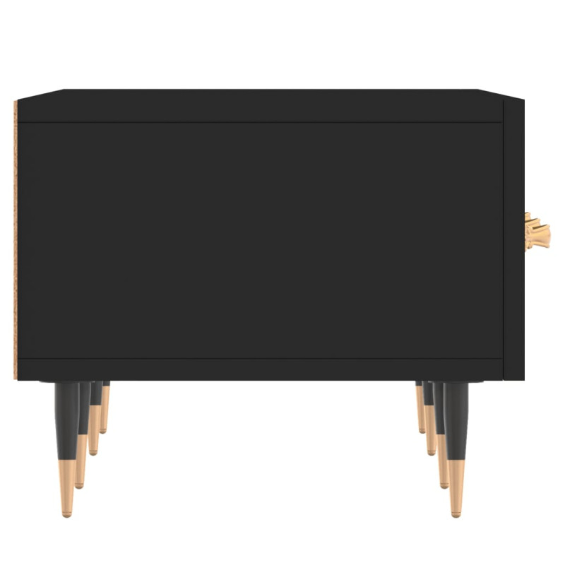 Szafka pod TV, czarna, 150x36x30 cm, materiał drewnopochodny