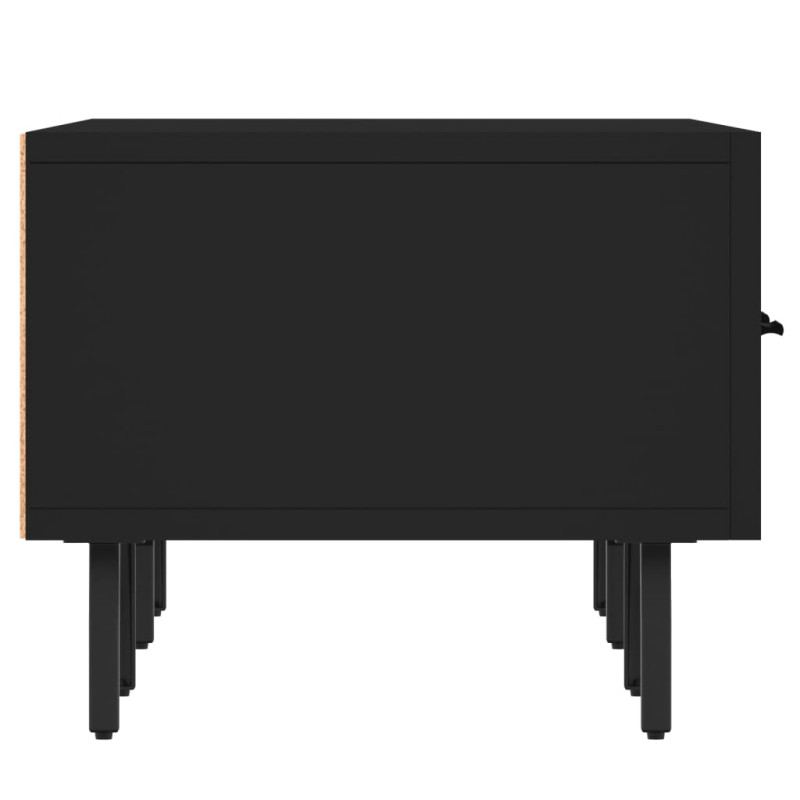 Szafka pod TV, czarna, 150x36x30 cm, materiał drewnopochodny