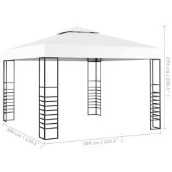 Namiot ogrodowy, 3 x 3 m, biały