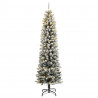 Sztuczna choinka, ośnieżona, 150 lampek LED, 150 cm