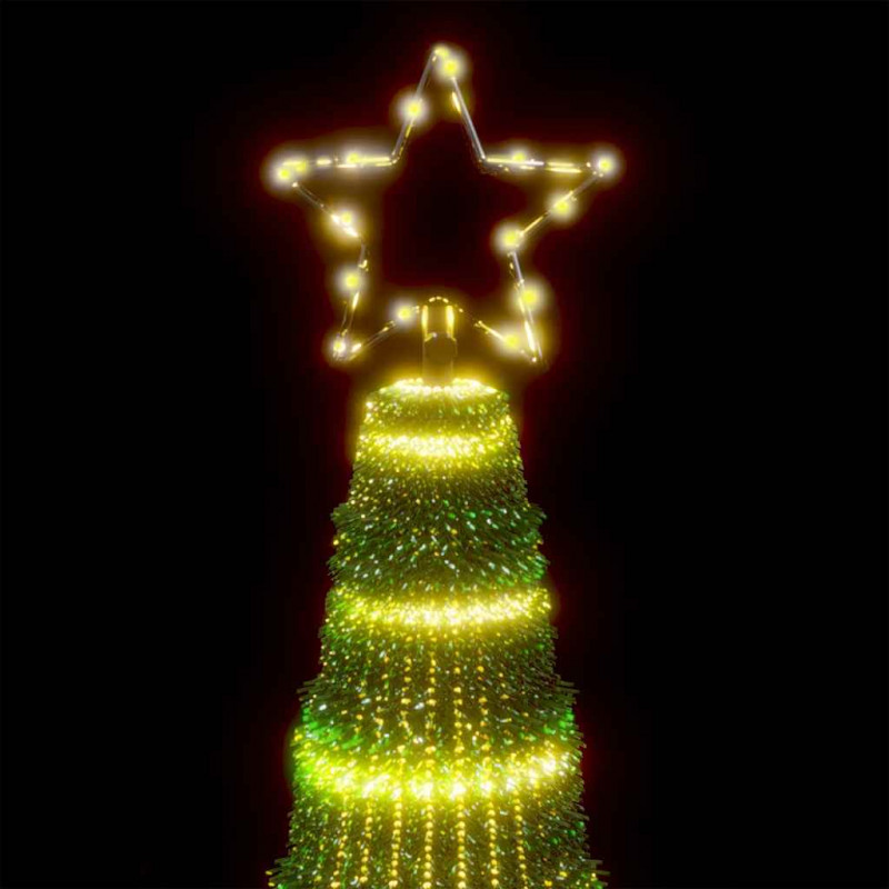 Stożkowa choinka z lampek, 475 ciepłych białych LED, 247 cm