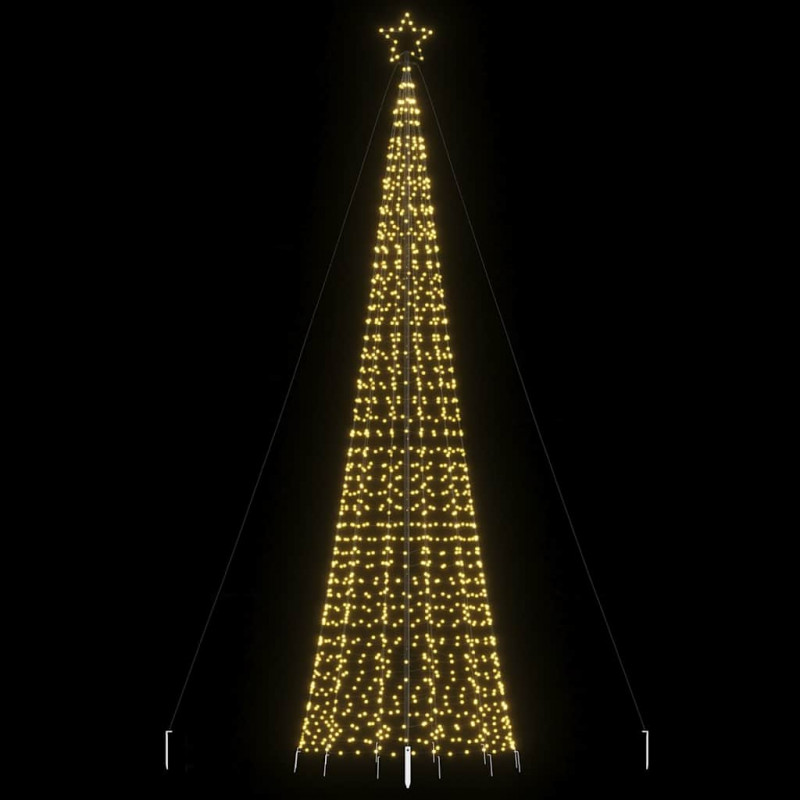 Choinka z lampek, z kołkami, 1534 ciepłych białych LED, 500 cm