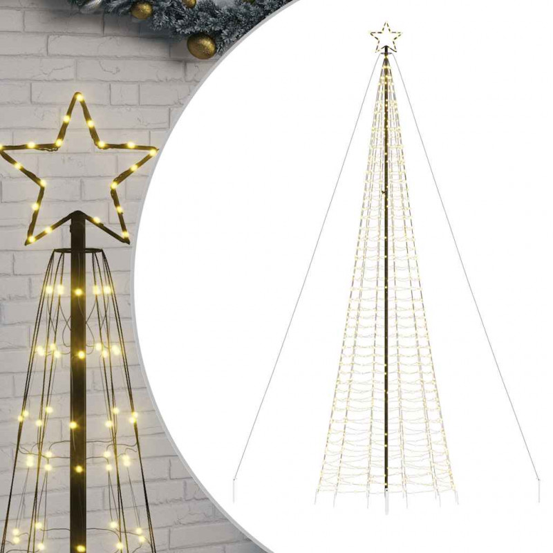 Choinka z lampek, z kołkami, 1534 ciepłych białych LED, 500 cm