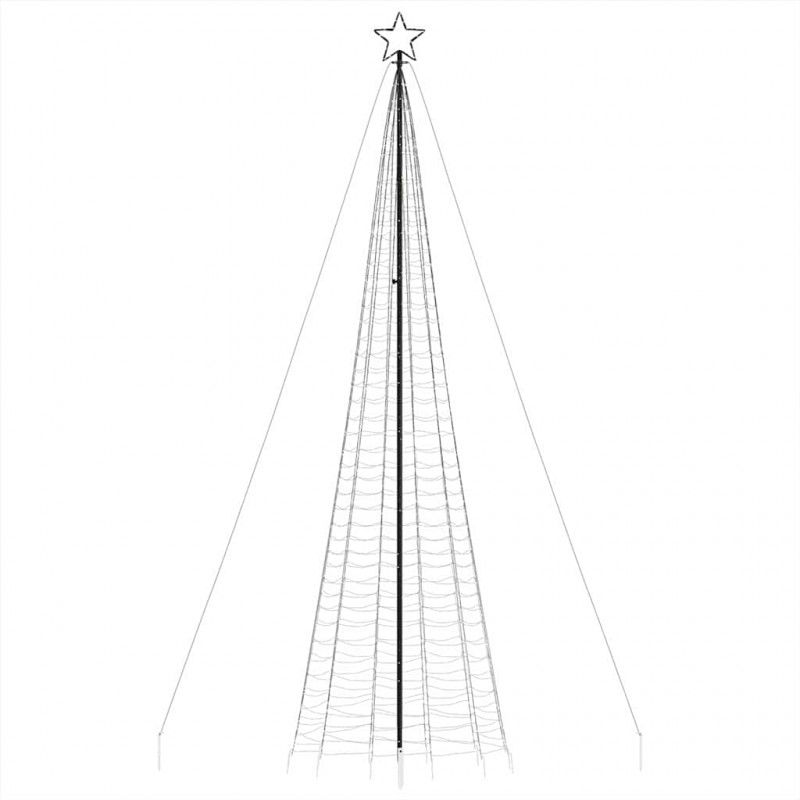 Choinka z lampek, z kołkami, 1534 ciepłych białych LED, 500 cm