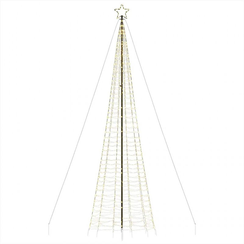 Choinka z lampek, z kołkami, 1534 ciepłych białych LED, 500 cm