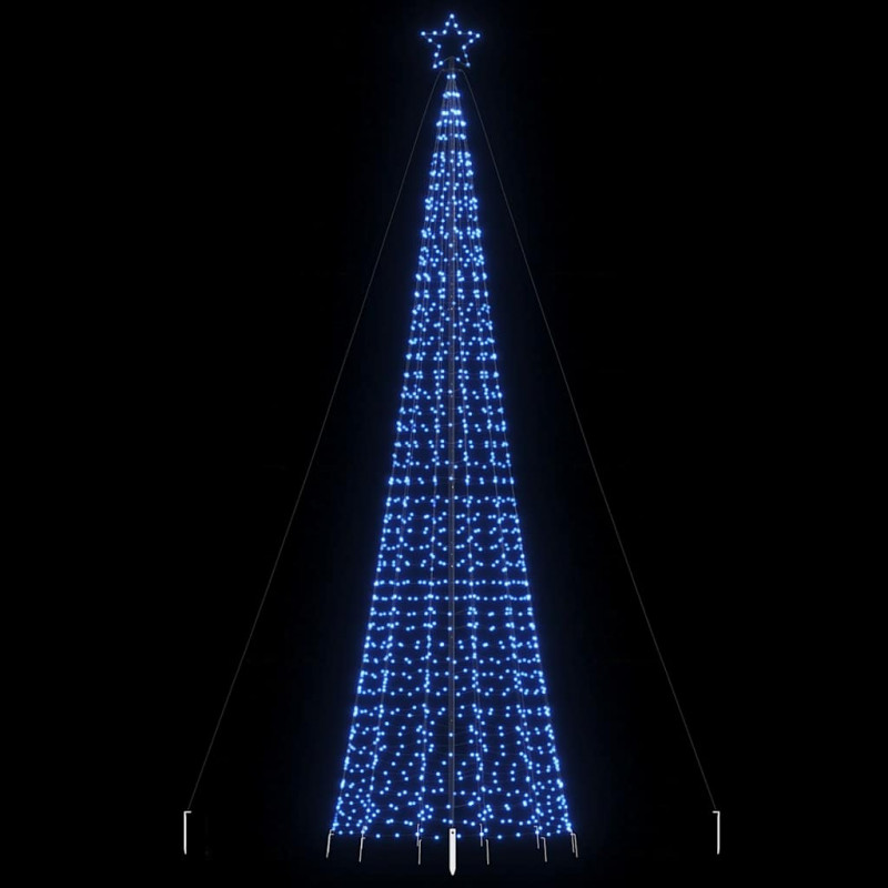 Choinka z lampek, z kołkami, 1534 niebieskich LED, 500 cm
