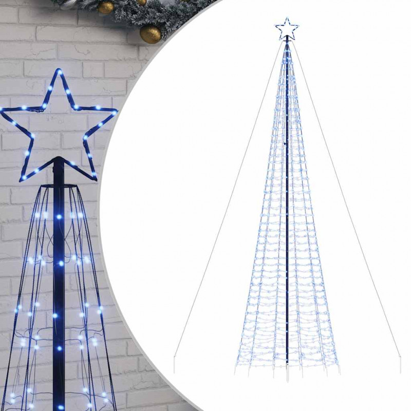 Choinka z lampek, z kołkami, 1534 niebieskich LED, 500 cm