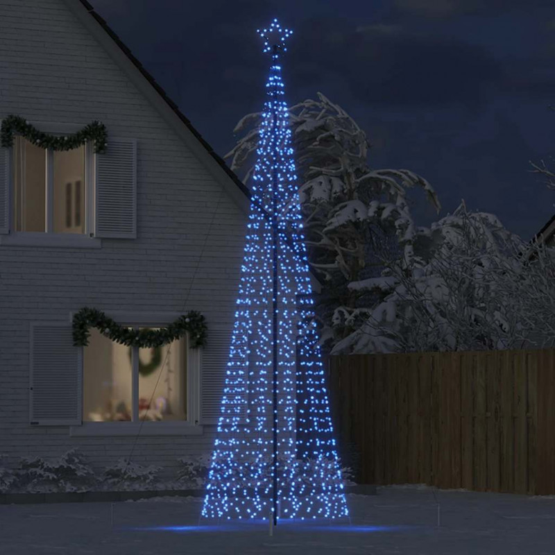Choinka z lampek, z kołkami, 1534 niebieskich LED, 500 cm