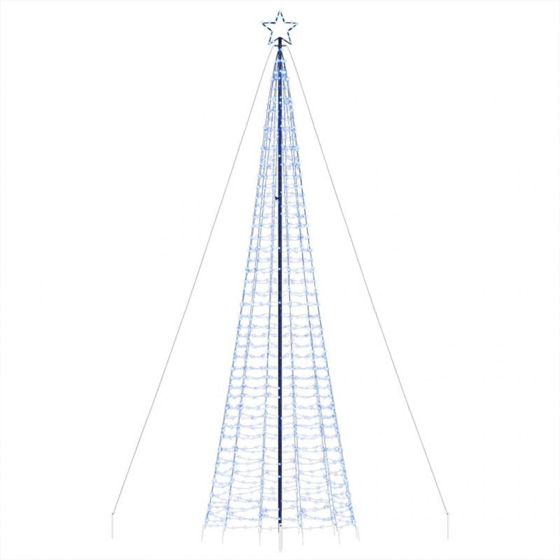 Choinka z lampek, z kołkami, 1534 niebieskich LED, 500 cm