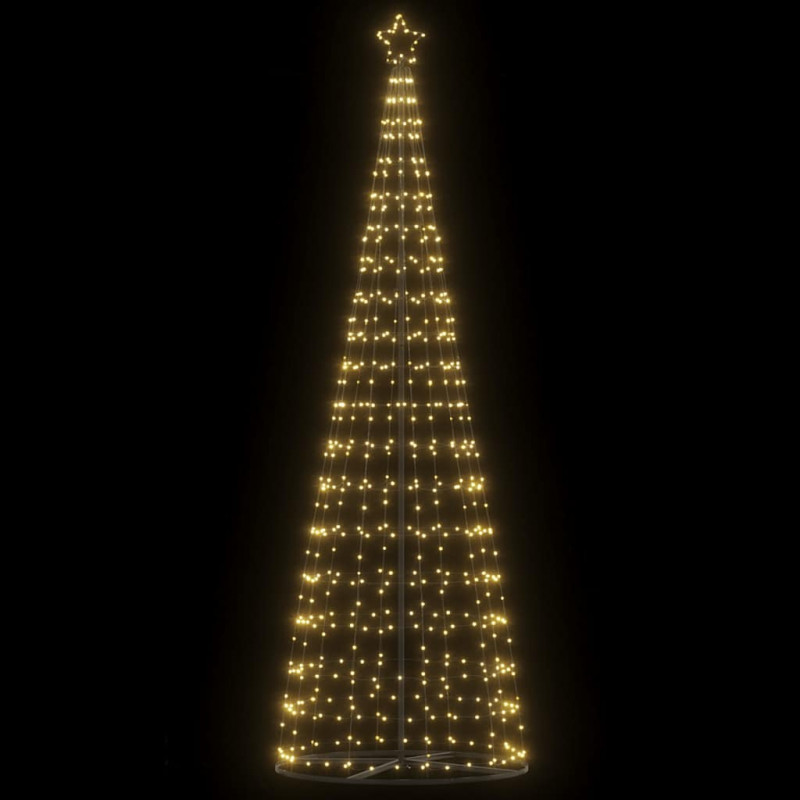 Stożkowa choinka z lampek, 550 ciepłych białych LED, 304 cm