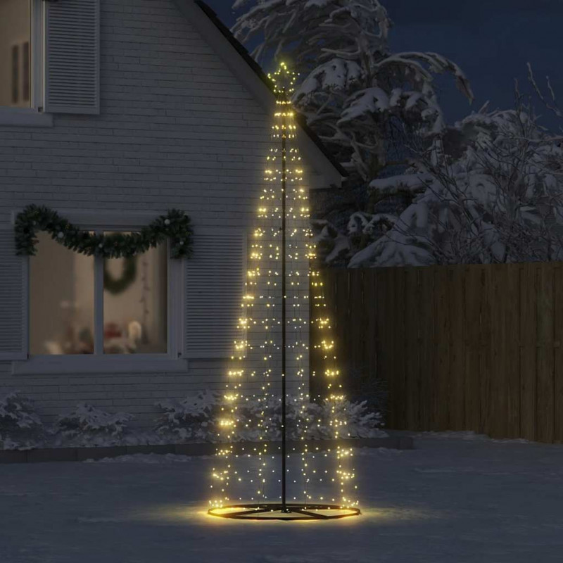 Stożkowa choinka z lampek, 550 ciepłych białych LED, 304 cm