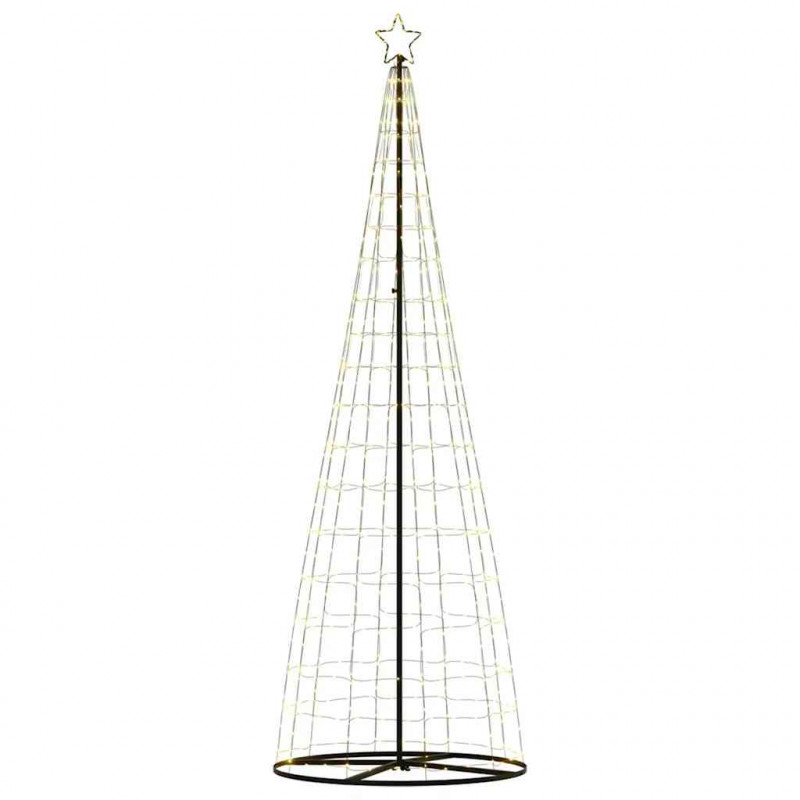 Stożkowa choinka z lampek, 550 ciepłych białych LED, 304 cm