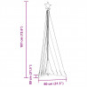 Lampki choinkowe, 339 kolorowych LED, 187 cm