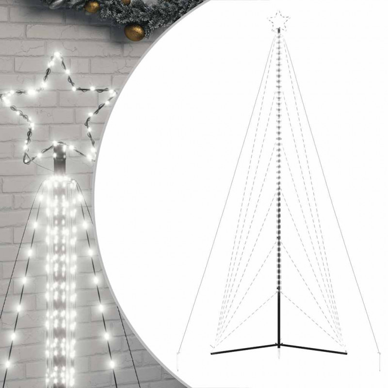Lampki choinkowe, 861 zimnych białych LED, 478 cm