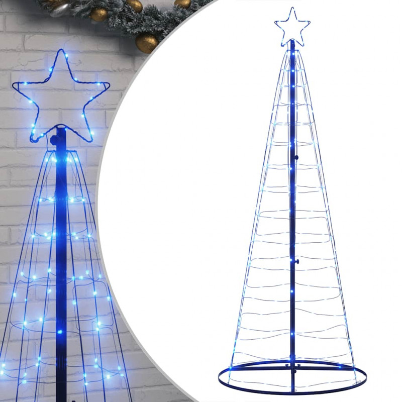Stożkowa choinka z lampek, 200 niebieskich LED, 182 cm