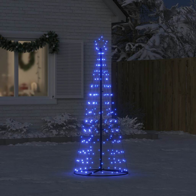 Stożkowa choinka z lampek, 200 niebieskich LED, 182 cm