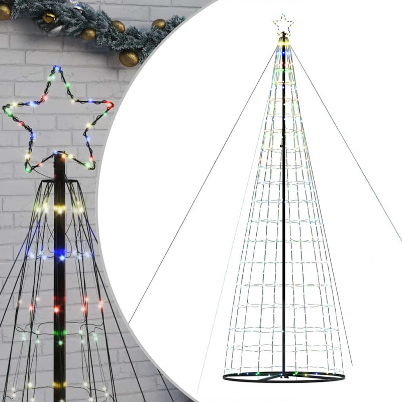 Stożkowa choinka z lampek, 1534 kolorowych LED, 503 cm