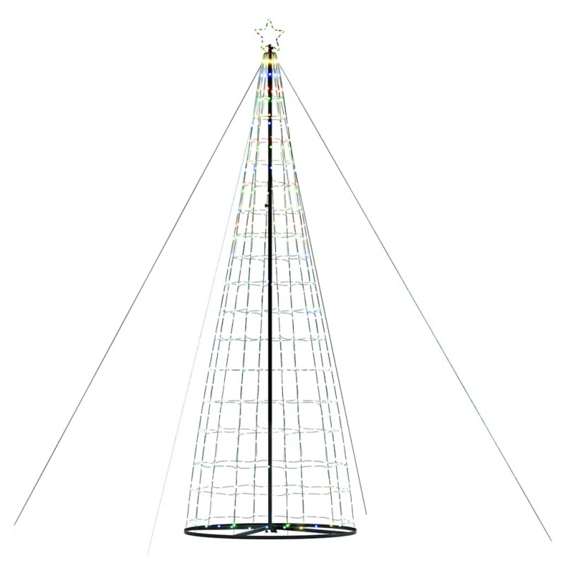 Stożkowa choinka z lampek, 1534 kolorowych LED, 503 cm