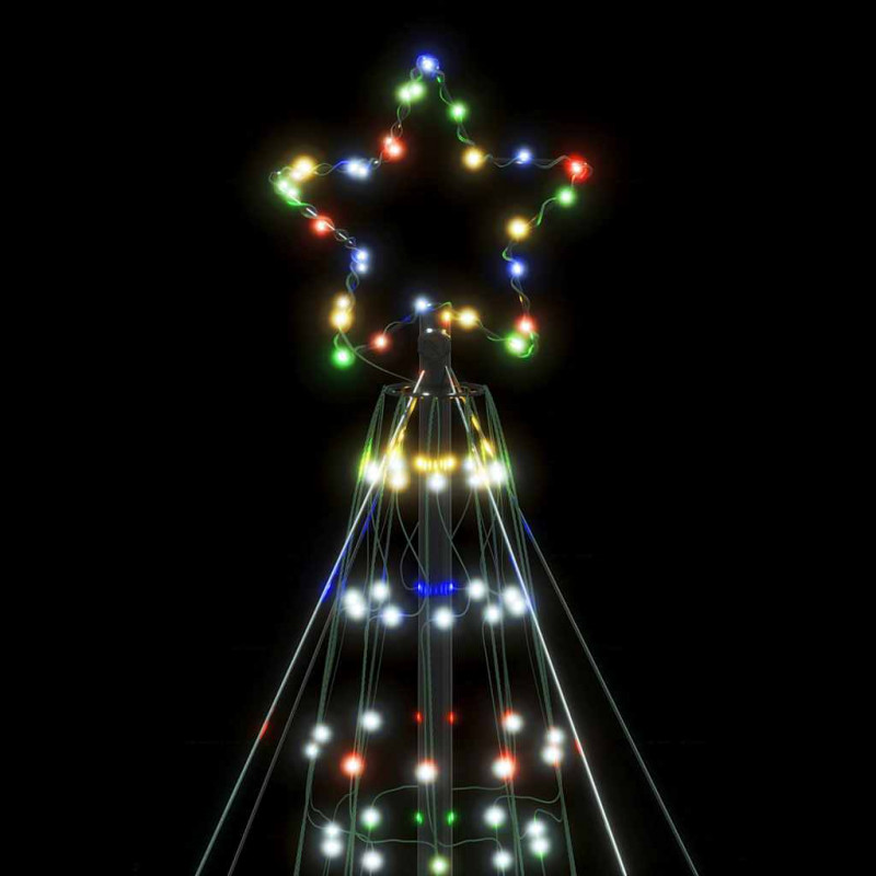 Stożkowa choinka z lampek, 1534 kolorowych LED, 503 cm