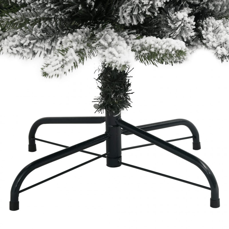 Sztuczna, smukła choinka pokryta śniegiem, 150 cm, PVC i PE