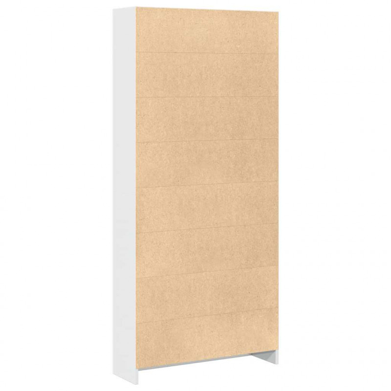 Regał, biały, połysk, 80x24x176 cm, materiał drewnopochodny
