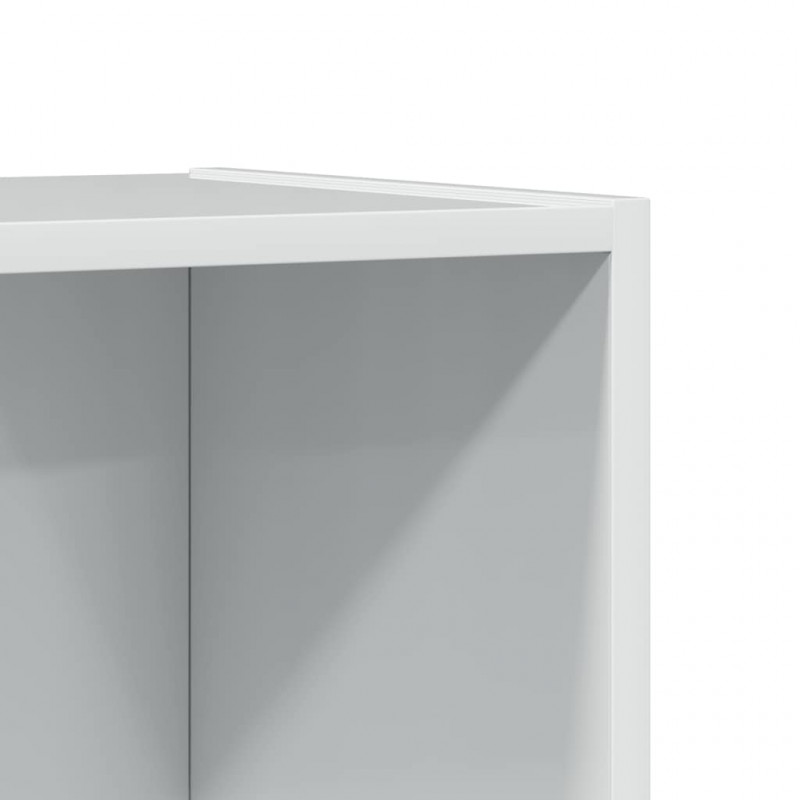 Regał, biały, połysk, 80x24x176 cm, materiał drewnopochodny