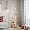 Drewniana choinka do udekorowania, 150 cm, lite drewno sosnowe
