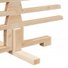 Drewniana choinka do udekorowania, 150 cm, lite drewno sosnowe