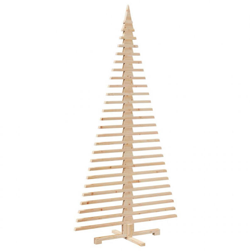 Drewniana choinka do udekorowania, 210 cm, lite drewno sosnowe
