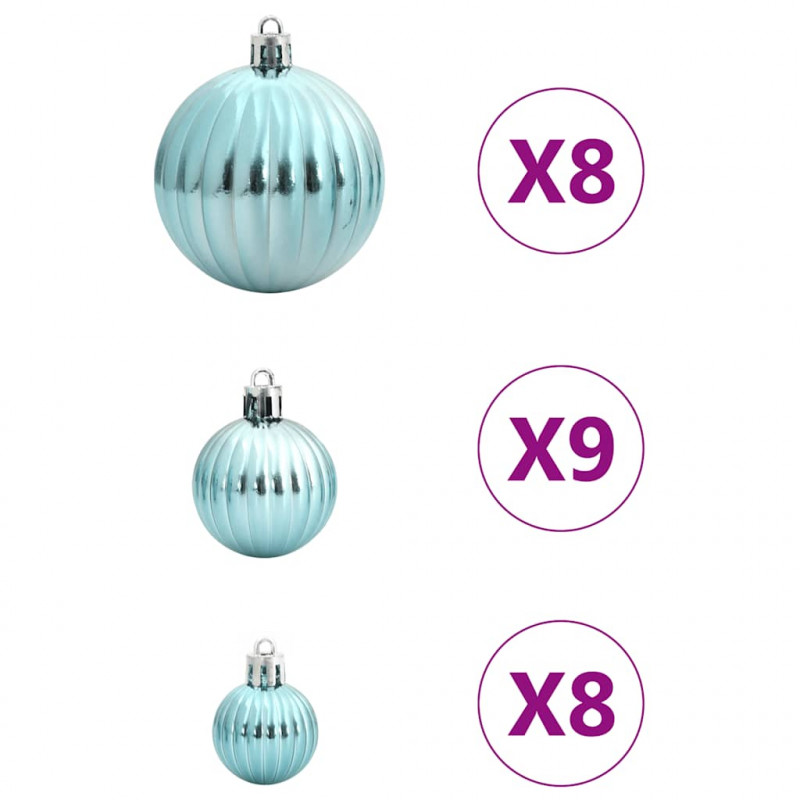 Bombki świąteczne, 100 szt., zielone, Ø3/4/6 cm