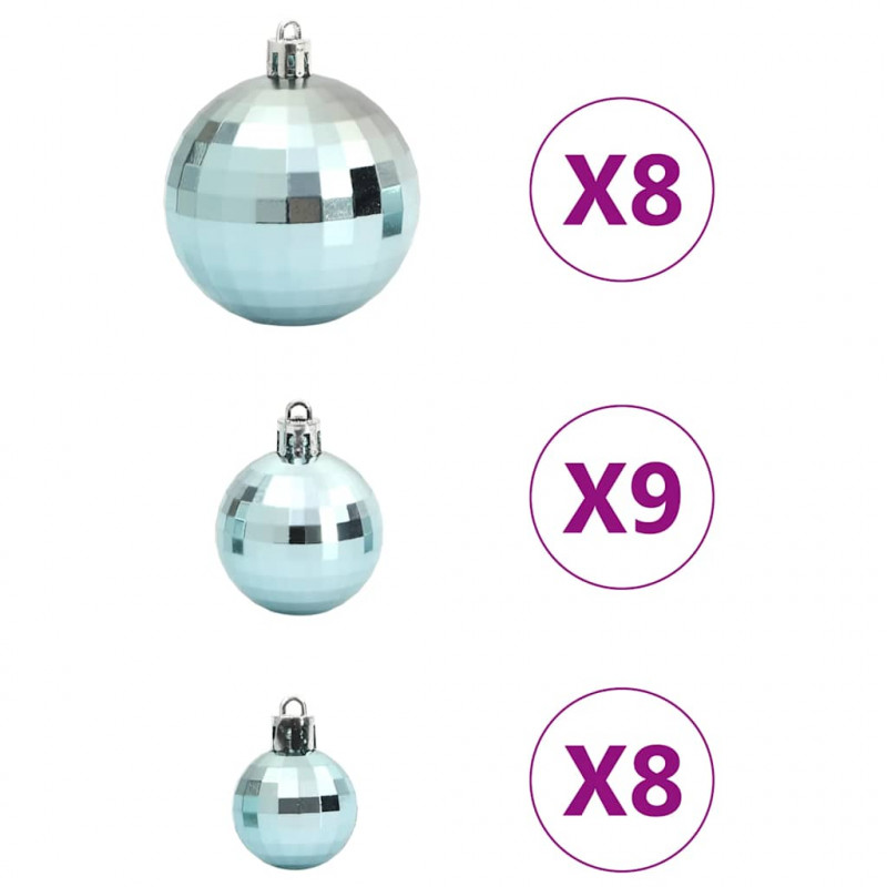 Bombki świąteczne, 100 szt., zielone, Ø3/4/6 cm
