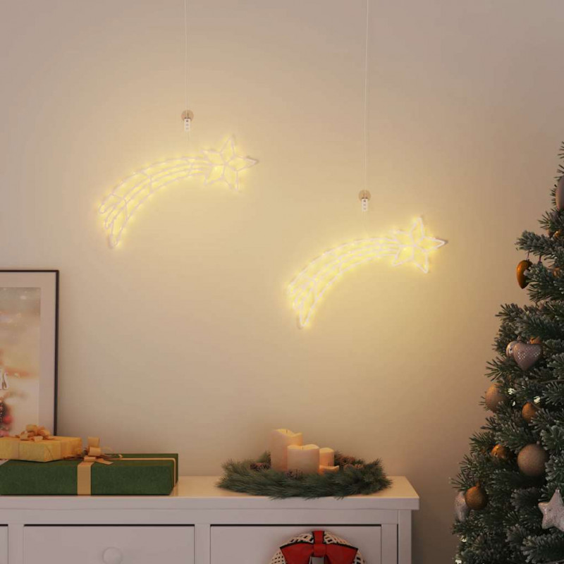 Lampki świąteczne spadająca gwiazda sylwetka, 2 szt., 50 LED