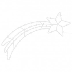 Lampki świąteczne spadająca gwiazda sylwetka, 2 szt., 50 LED