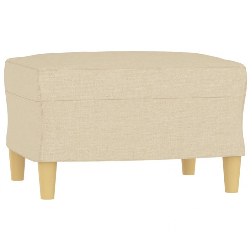 Sofa 3-osobowa, kremowa, 180 cm, tapicerowana tkaniną