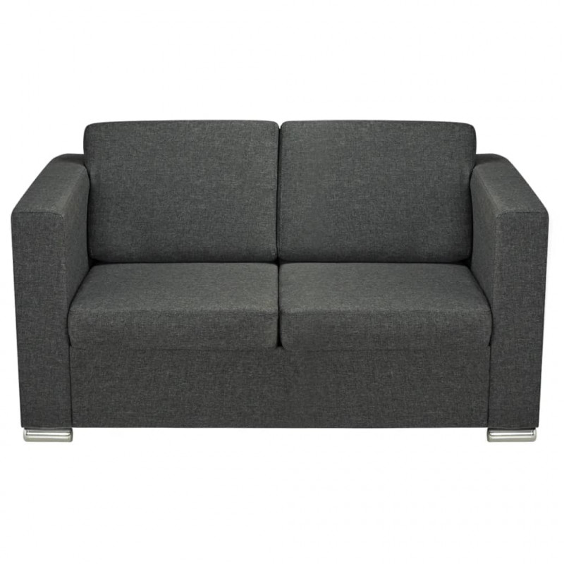 2 osobowa sofa tapicerowana ciemnoszara