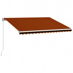 Ręcznie zwijana markiza, 450 x 300 cm, pomarańczowo-brązowa