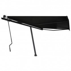 Wolnostojąca, ręcznie zwijana markiza, 450x300 cm, antracytowa