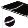 Ręcznie zwijana markiza z LED, 400 x 300 cm, antracytowa