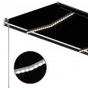 Ręcznie zwijana markiza z LED, 4x3 m, antracytowa