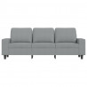 3-osobowa sofa z podnóżkiem, jasnoszara, 180 cm, tkaniną