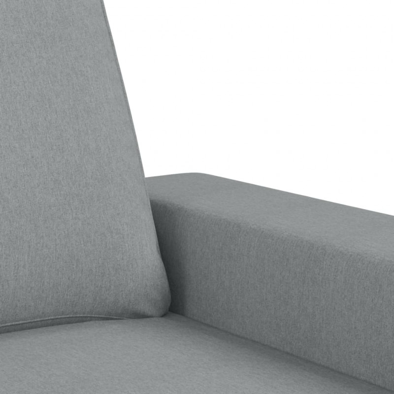 3-osobowa sofa z podnóżkiem, jasnoszara, 180 cm, tkaniną